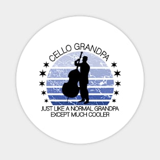 cello grandpa Magnet